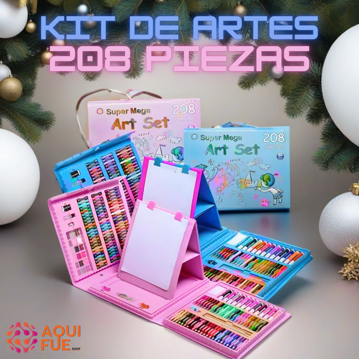 SET KIT ARTES PARA NIÑOS 208 PIEZAS